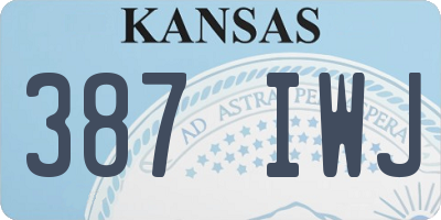 KS license plate 387IWJ