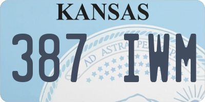 KS license plate 387IWM