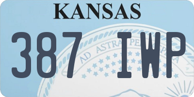 KS license plate 387IWP