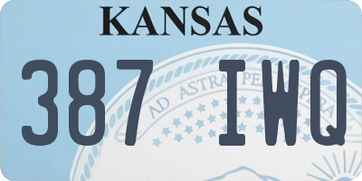 KS license plate 387IWQ