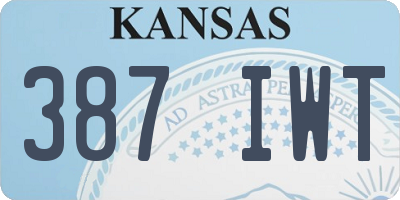 KS license plate 387IWT