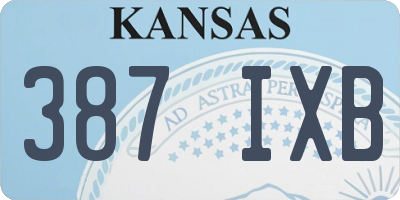 KS license plate 387IXB