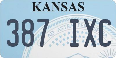 KS license plate 387IXC