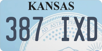 KS license plate 387IXD