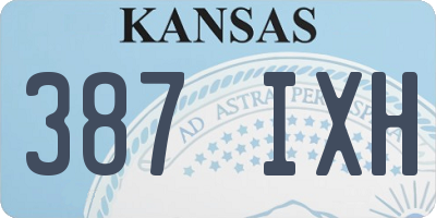 KS license plate 387IXH