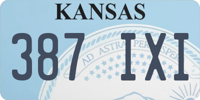 KS license plate 387IXI