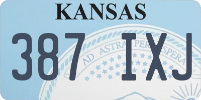 KS license plate 387IXJ