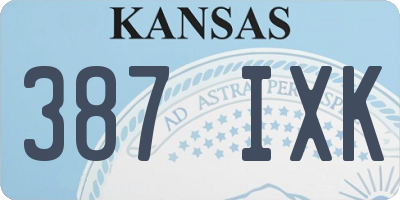 KS license plate 387IXK