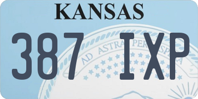 KS license plate 387IXP