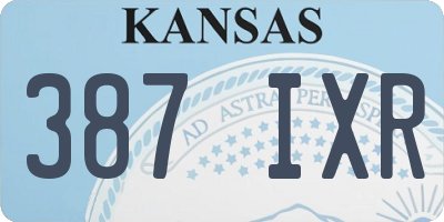KS license plate 387IXR