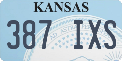 KS license plate 387IXS