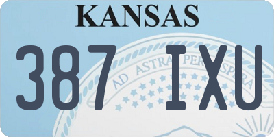 KS license plate 387IXU
