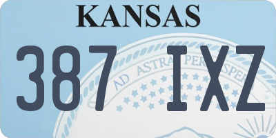 KS license plate 387IXZ