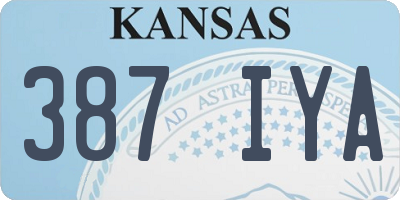KS license plate 387IYA