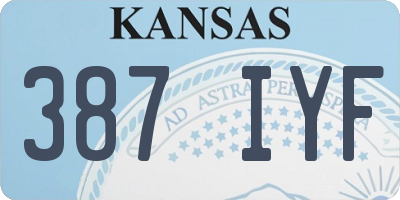 KS license plate 387IYF
