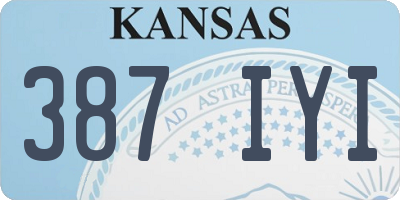 KS license plate 387IYI
