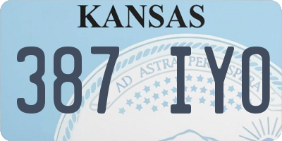 KS license plate 387IYO