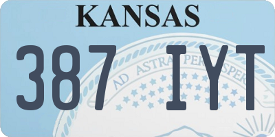 KS license plate 387IYT