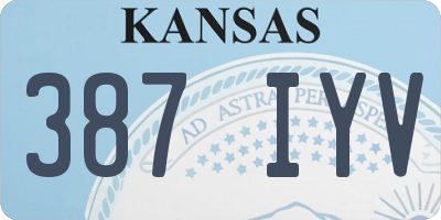 KS license plate 387IYV
