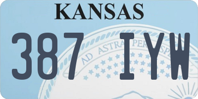KS license plate 387IYW
