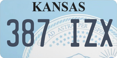 KS license plate 387IZX