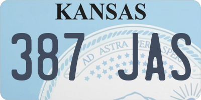 KS license plate 387JAS