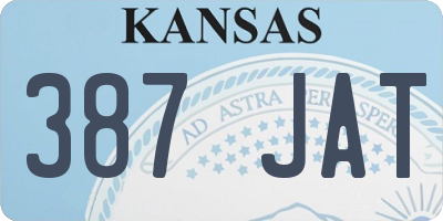 KS license plate 387JAT