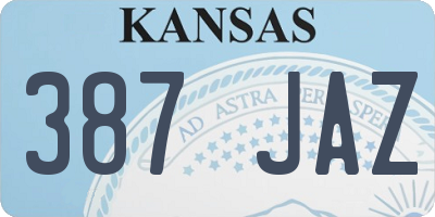 KS license plate 387JAZ