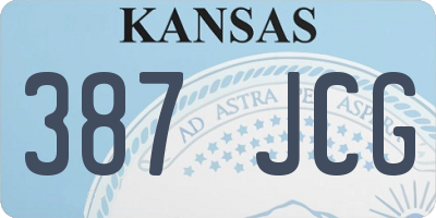 KS license plate 387JCG