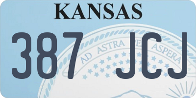 KS license plate 387JCJ