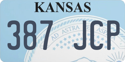 KS license plate 387JCP