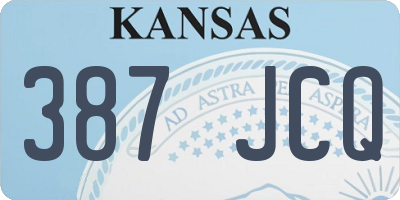 KS license plate 387JCQ