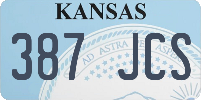 KS license plate 387JCS