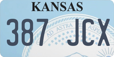 KS license plate 387JCX