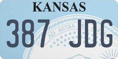 KS license plate 387JDG