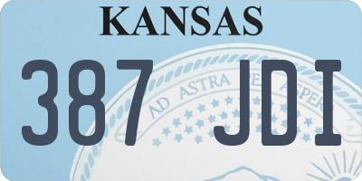 KS license plate 387JDI
