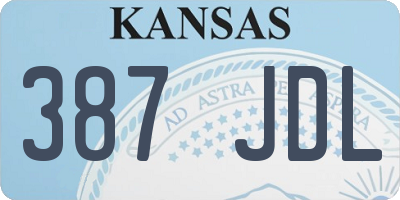 KS license plate 387JDL