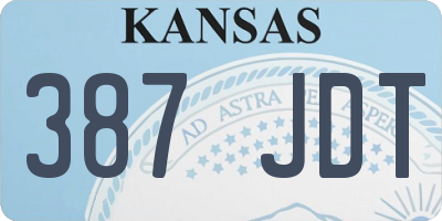 KS license plate 387JDT