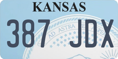 KS license plate 387JDX