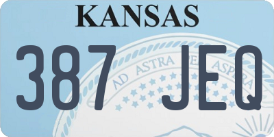 KS license plate 387JEQ
