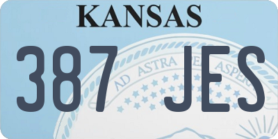 KS license plate 387JES