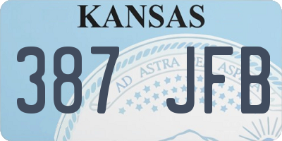 KS license plate 387JFB
