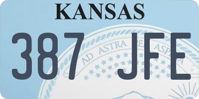 KS license plate 387JFE