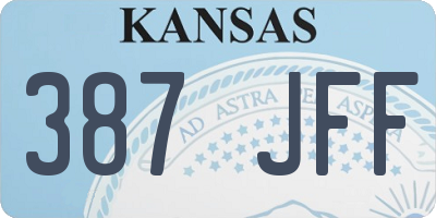 KS license plate 387JFF