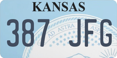 KS license plate 387JFG