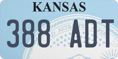 KS license plate 388ADT