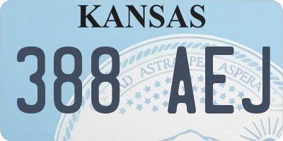 KS license plate 388AEJ