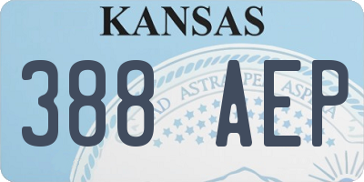 KS license plate 388AEP
