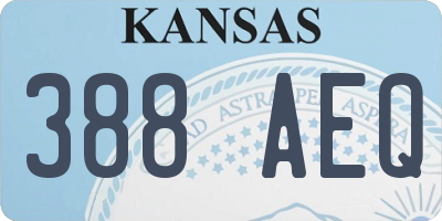 KS license plate 388AEQ