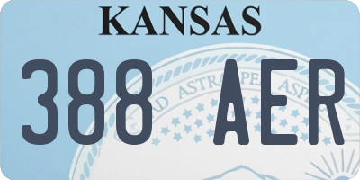 KS license plate 388AER